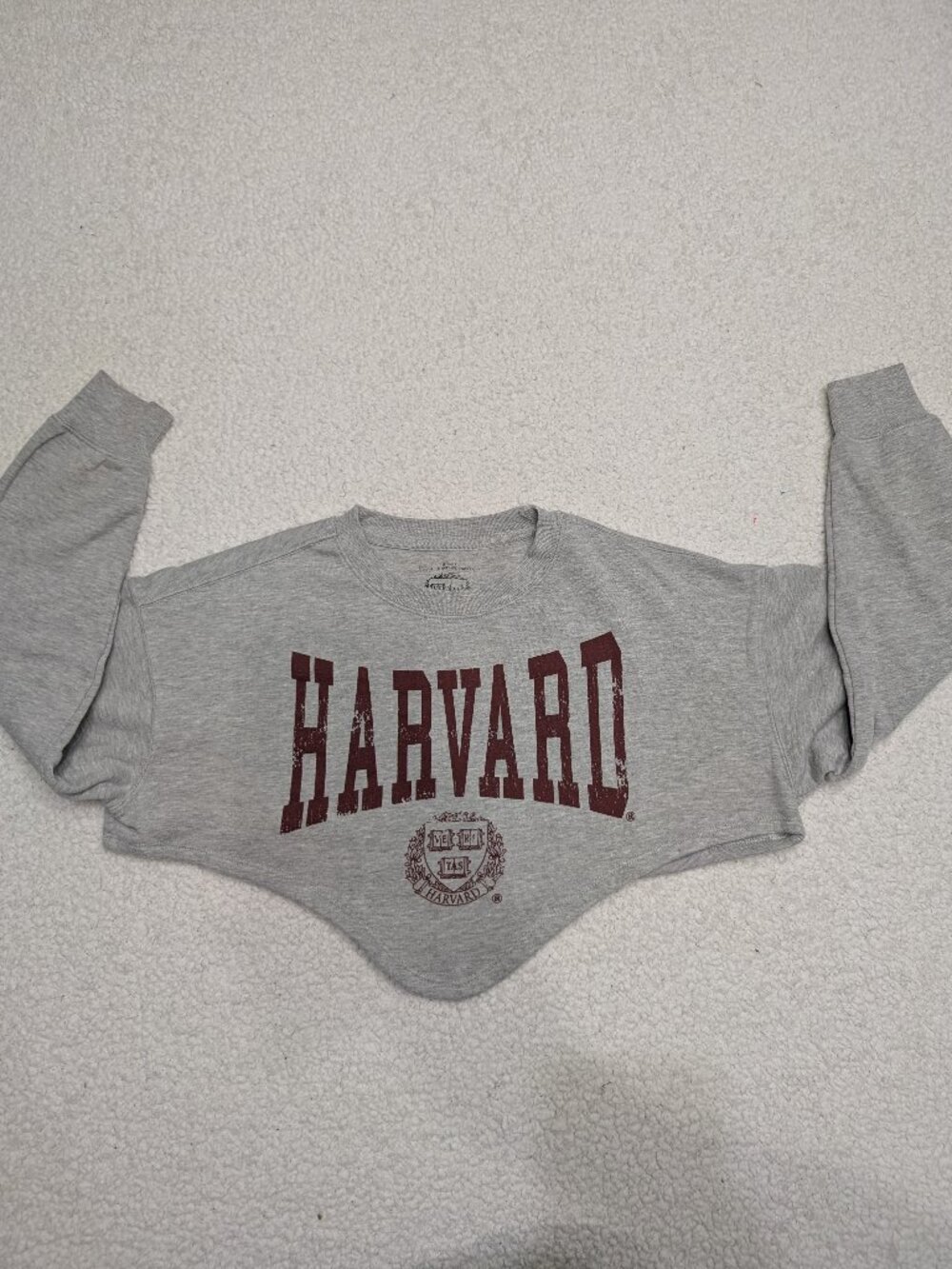 Harvard Cropped Crewneck Sweatshirt